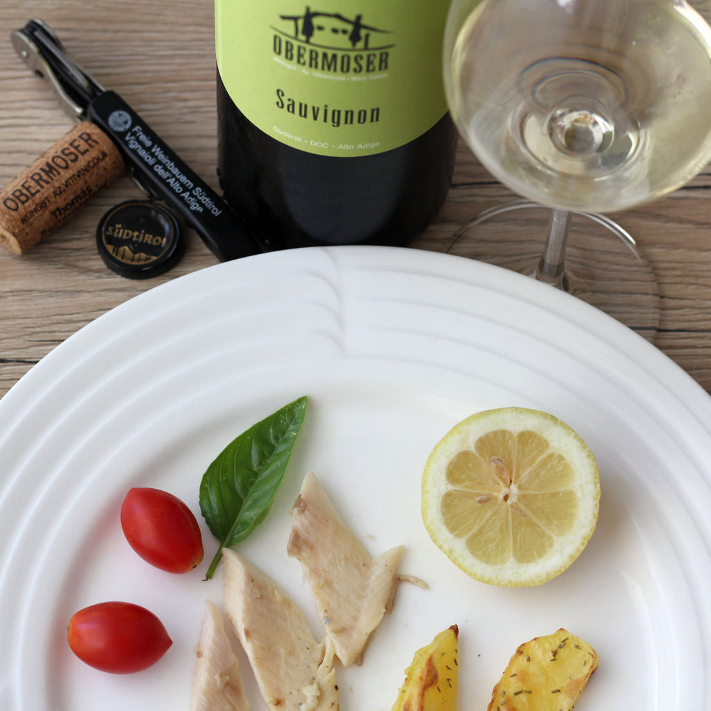 Sauvignon mit Fischfilet 